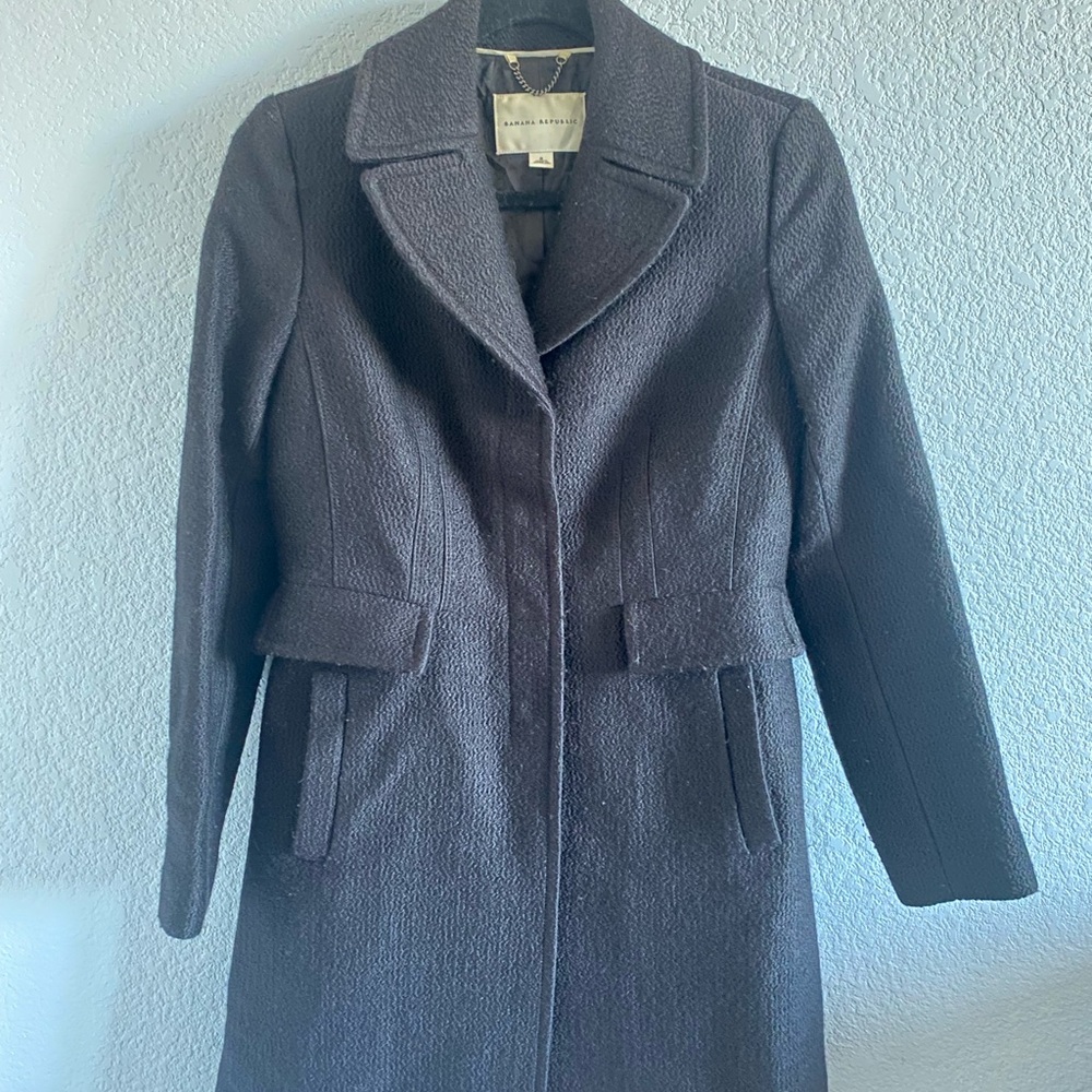 Banana Republic Black Pea Coat